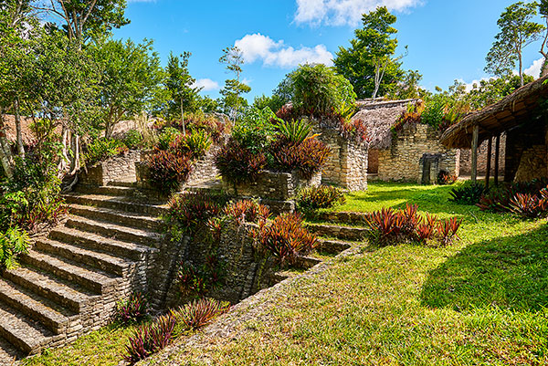 View of Dzibanche's palaces