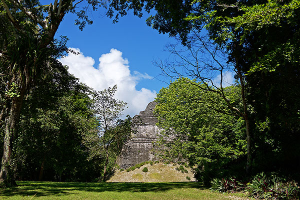 View from Dzibanche's Xibalba Plaza