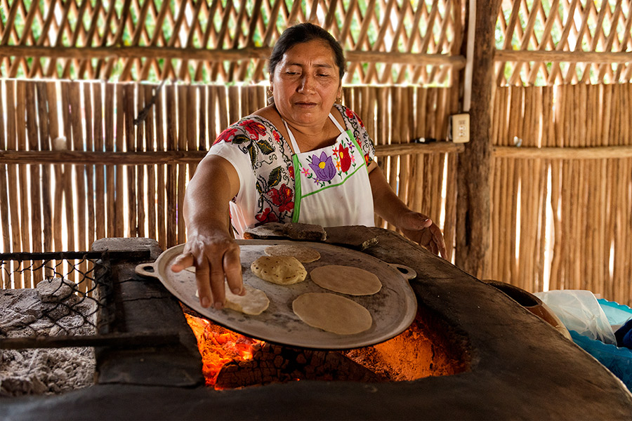 Tortilla making at Mayan Experience Tour