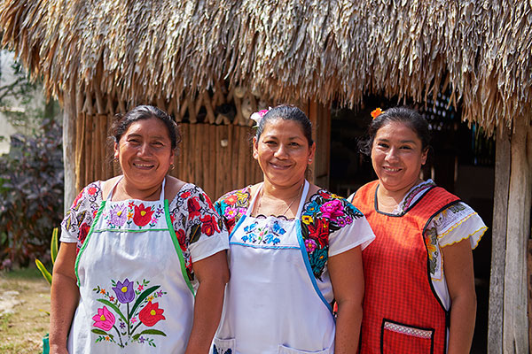 Ladies at the Mayan experience tour