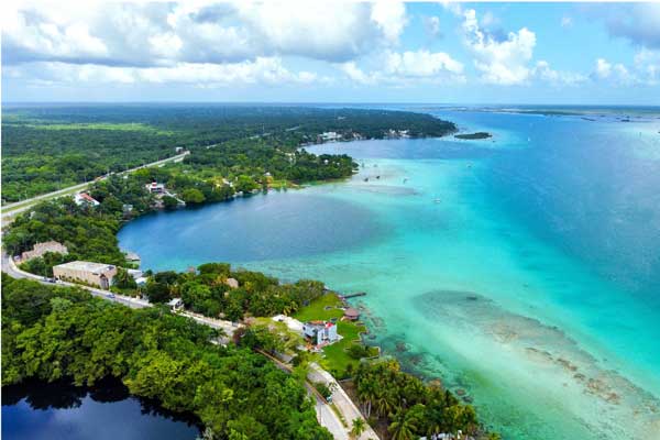 Shore of Bacalar Lagoon